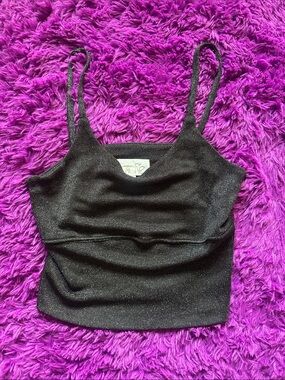 Y2K Cache Black Shimmer Camisole